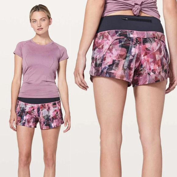 Lululemon Run Times Short II *4" Inseam Red/Black - 27258 - Picture 2 of 8